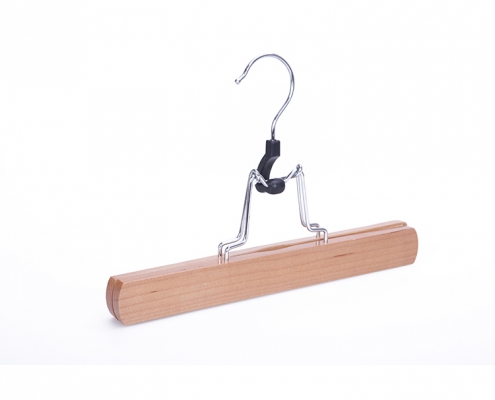 Pinza de pantalón y perchero de madera natural premium – Experto en